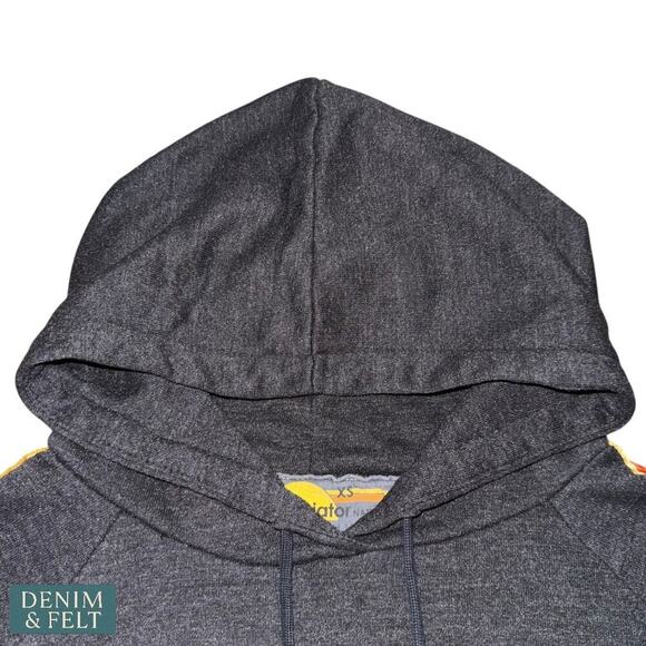 Aviator Nation Rainbow Velvet Stripe Ninja Hoodie Sz XS w/ Thumb Holes | RARE!! - Picture 11 of 15